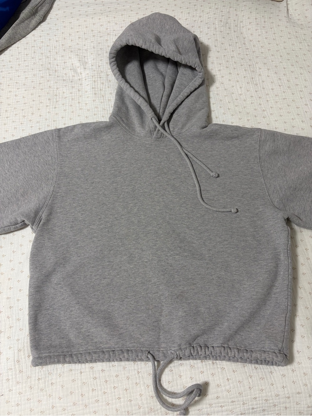TNA Gray Cropped Drawstring Hoodie - Picture 2 of 5